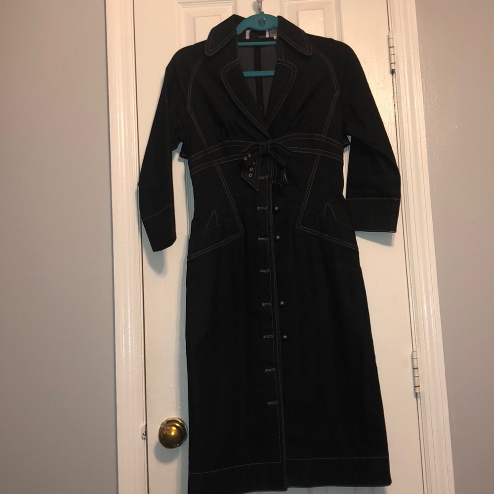 Capped Denim Dress